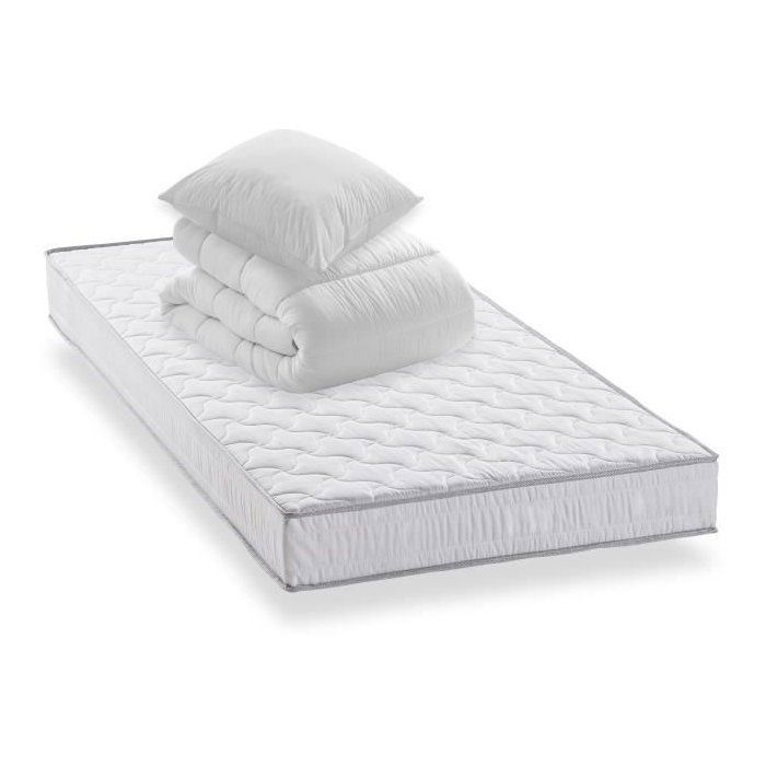 Madrasspakke 90x190 + Dyne 140x200 + Pute 60x60 - Skum - 16 cm - Fast - DEKO DREAM Star