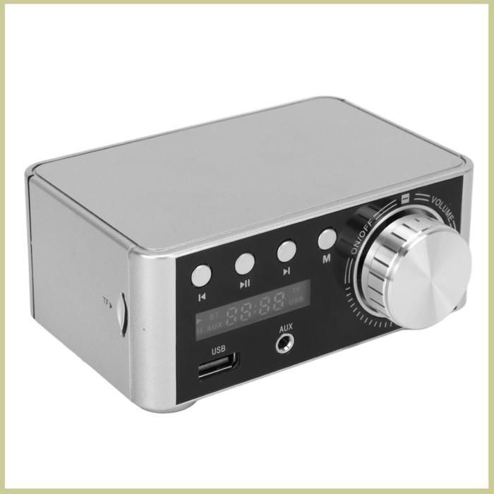 Amplificador Bluetooth, amplificador de componentes de audio, amplificador digital estéreo HiFi, iluminación artificial