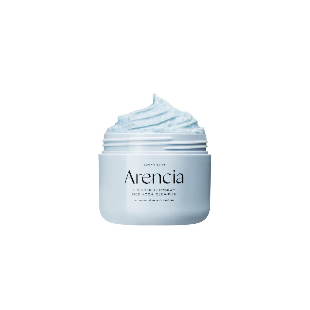 Viso RICE MOCHI Fresh Blue Hyssop Rice Mochi Cleanser - Mousse detergente viso, Gel viso antimperfezioni