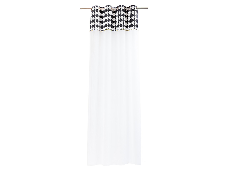 Firana Ideal Chic Light przelotki 140x270 cm biało-czarna