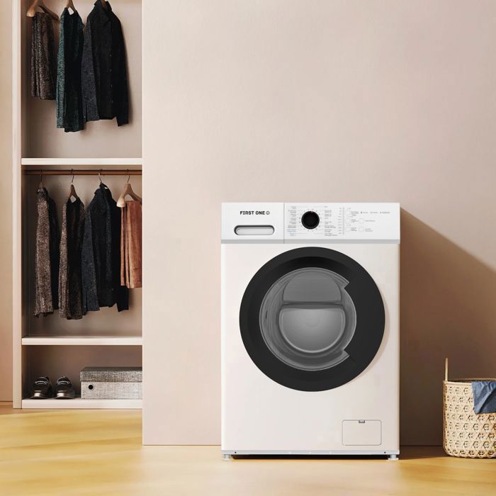 FIRST ONE FLL81400WH Front-Loading Washing Machine - 8 kg - 1400 rpm - 16 Programs - Eco - Intensive - Quick - Very Low Consumption - A-20%