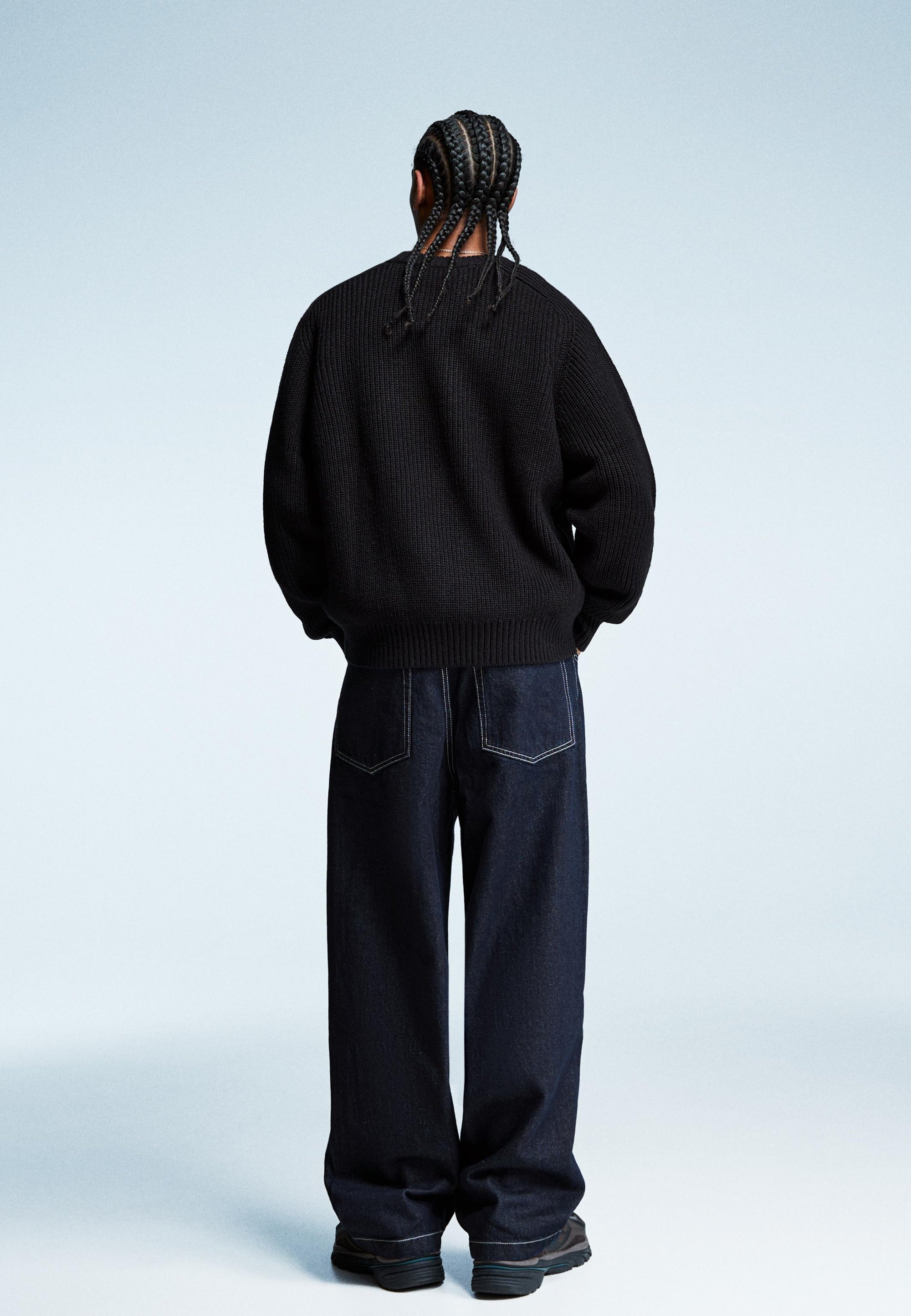 Bershka SUPER-BAGGY - Jeans larghi - blu royal