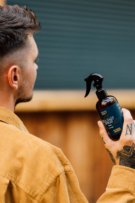Spray de sal marinho sem frescuras do Steve