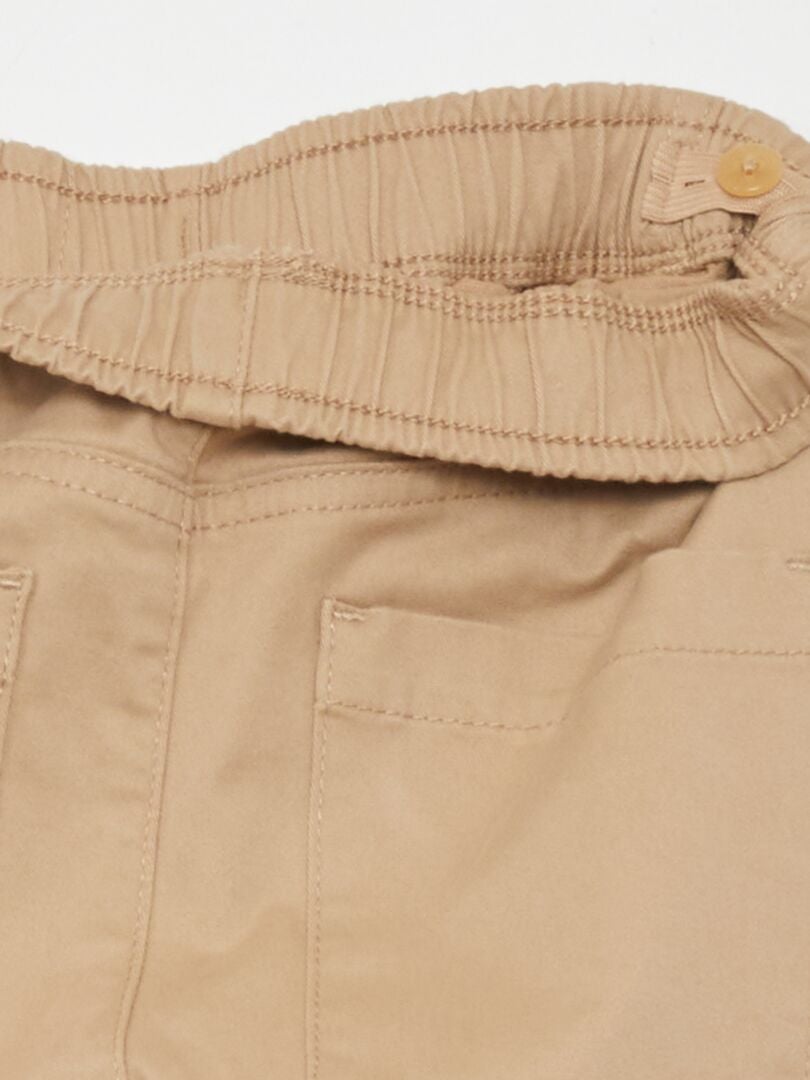 Pantalones cargo - Corte ajustado - BEIGE