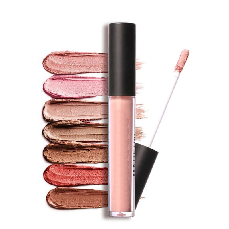 Lápiz labial líquido de color nude, de larga duración, a prueba de agua, mate, terciopelo, sin pegajosidad