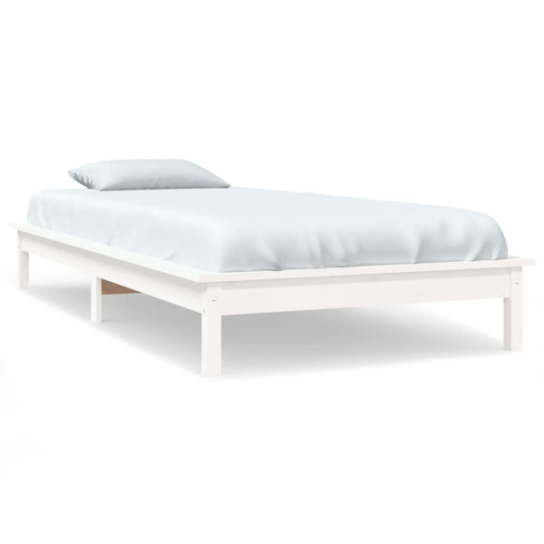 Łóżko Drewniane Rama Łóżka Sofa Biała Do Sypialni Pokoju 90 x 200 cm