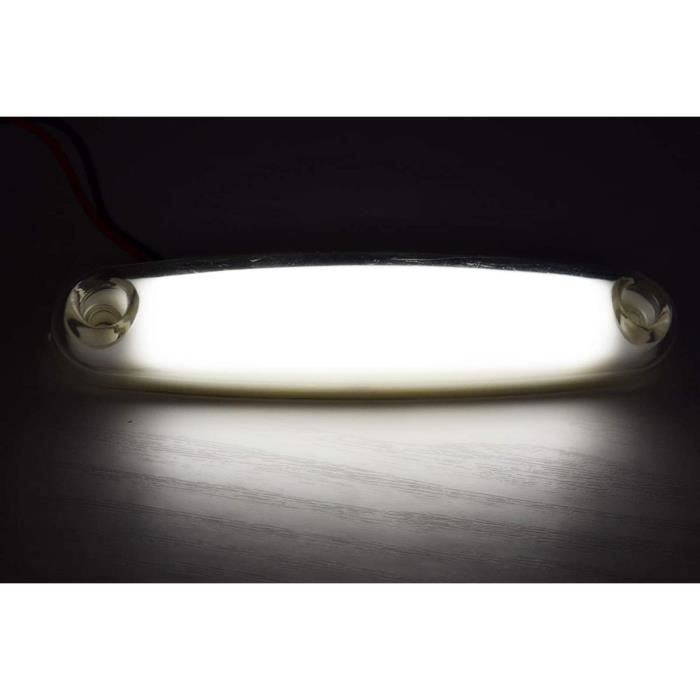 10x LED Fluo Blanc 12V 24V Avant Côté Contour Marqueur Phares Remorque Châssis Camion Caravane Camping-Car Main Forme
