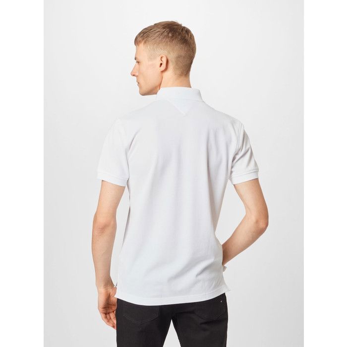 Tommy Hilfiger Men's White Regular Fit Short Sleeve Polo Shirt