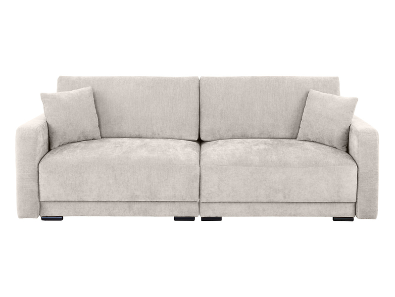 Sofa trzyosobowa Trix rozkładana z pojemnikiem szenilowa beżowa