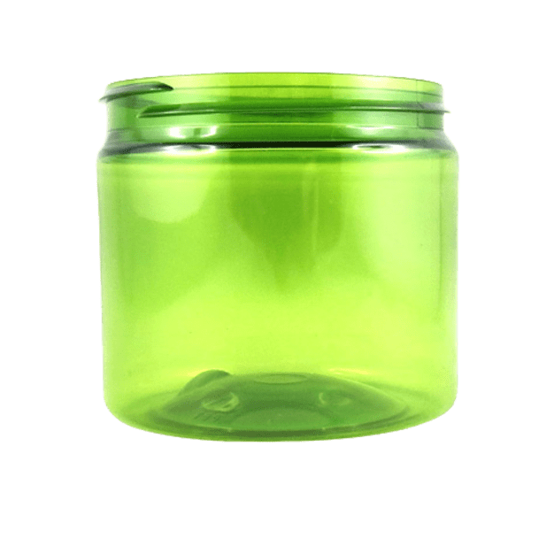 Pot PET recyclé vert BASIC 200 ml - sans bouchage