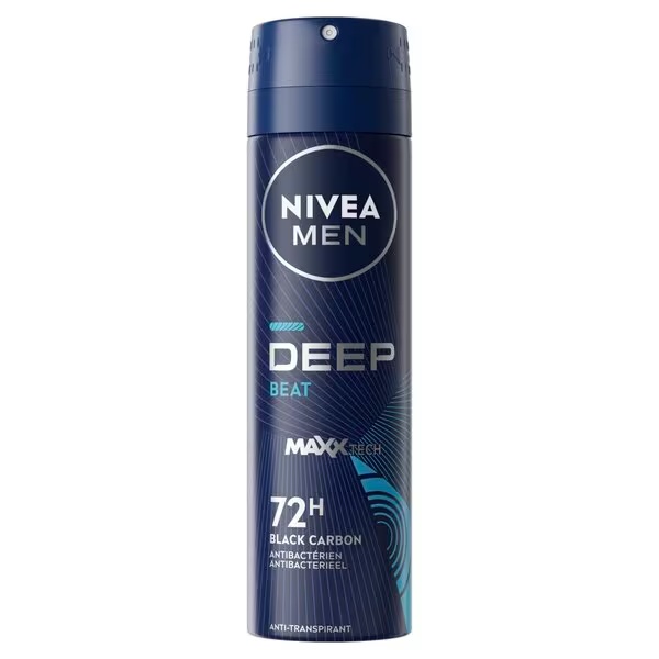 Nivea Men Deep Black Carbon Beat antiperspirant v spreju 150 ml