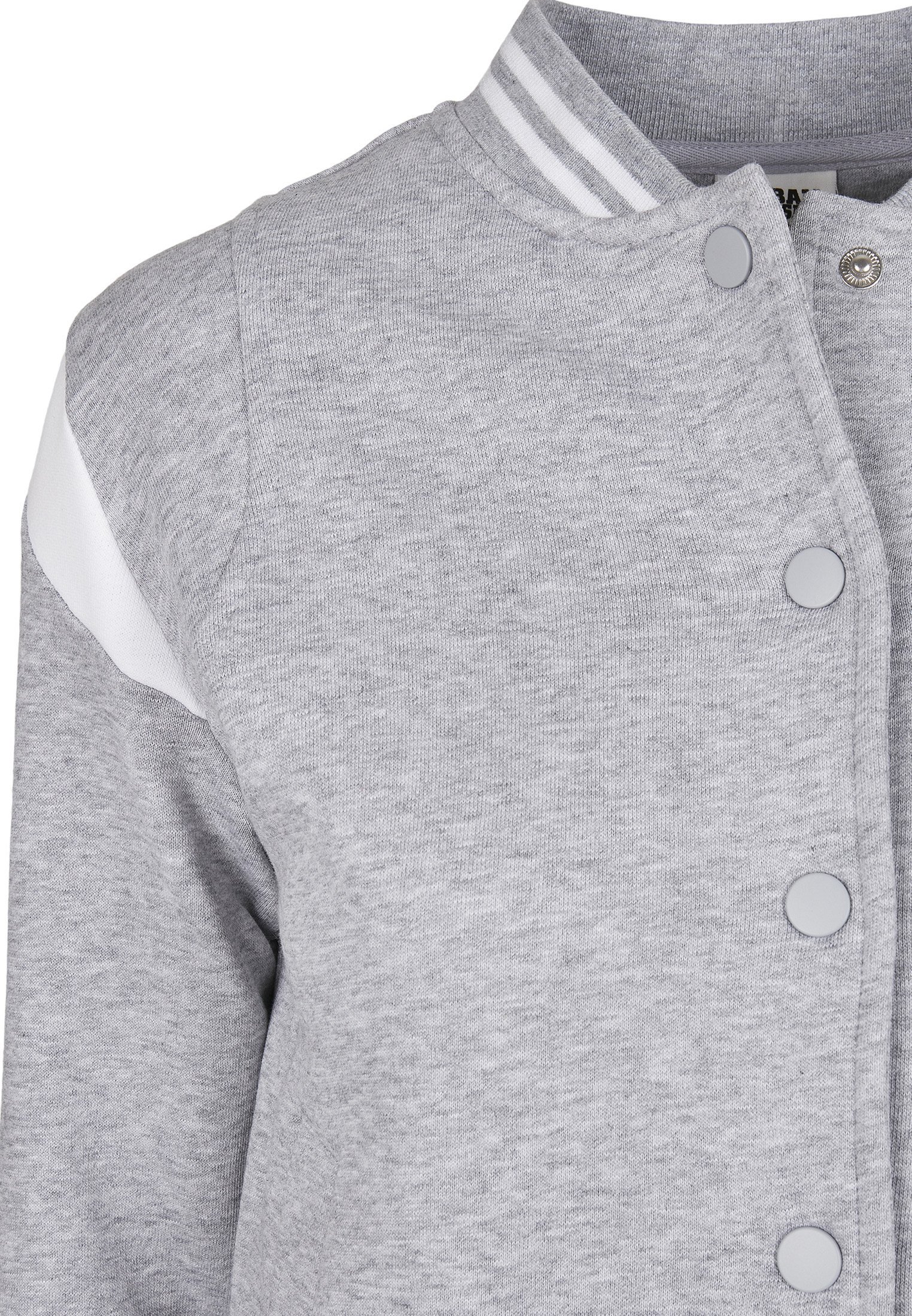 Urban Classics sweatshirt met rits - grijs wit