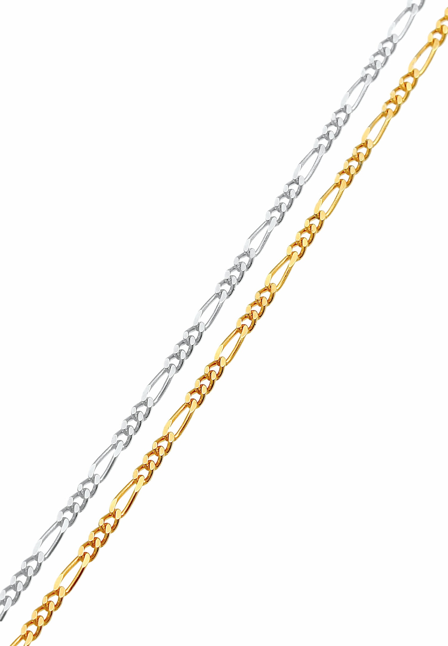 Elli Femmes Figaro Set Basic Bicolor Tendance Réglable en argent sterling 925 plaqué or
