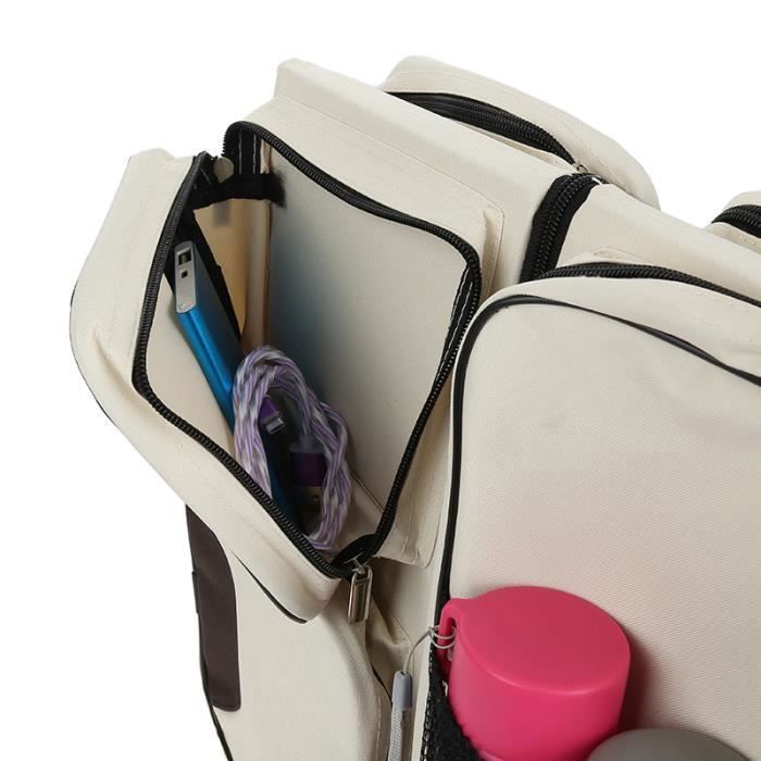 Travel Crib Diaper Bag Beige Baby Mom 3 in 1 Travel Bag Crib Foldable Bed