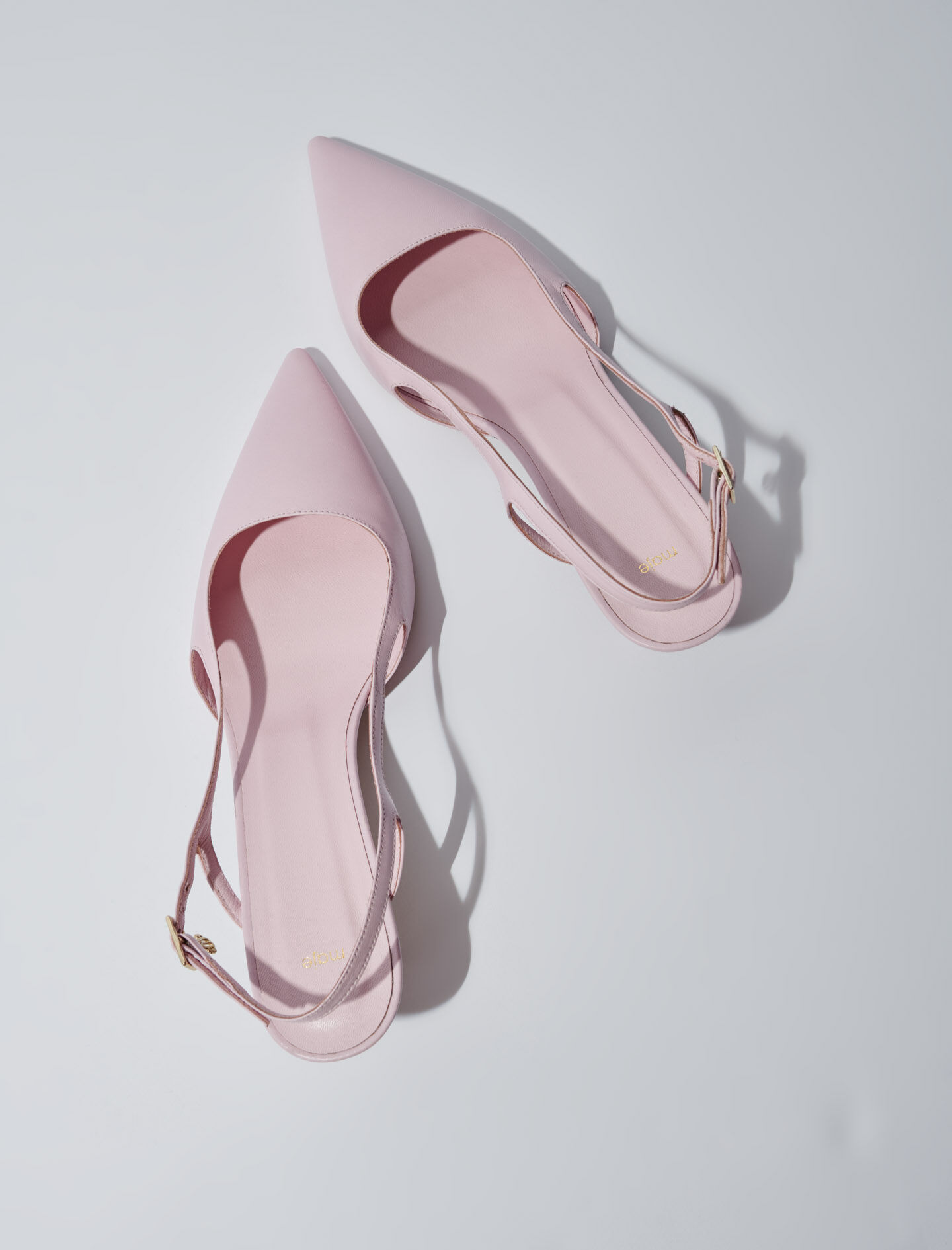 Puntige leren schoenen - Roze