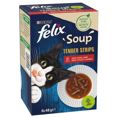 Felix Soup Tender Strips 6 x 48 γρ.