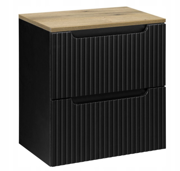 Szafka pod Umywalkę 50 cm z Blatem Ryfle NOVA BLACK