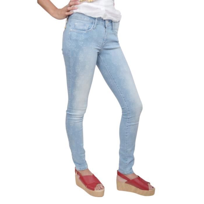 Pantalones vaqueros de mujer - TIFFOSI - Ajustados - Azul claro - Tiro medio - 98% algodón