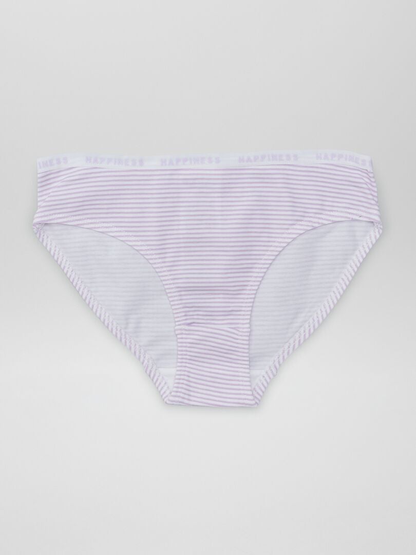 Set van 4 slips met dierenprint - PAARS