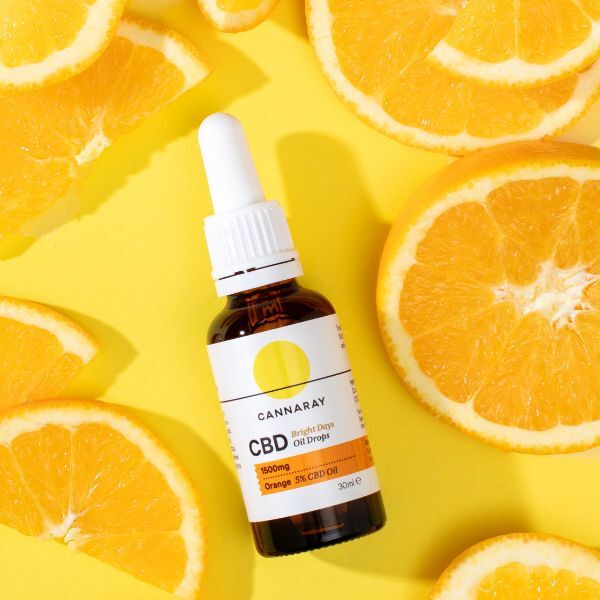 Gotas de aceite Cannaray Bright Days 1500 mg 30 ml - Naranja | Salud | Superdrug