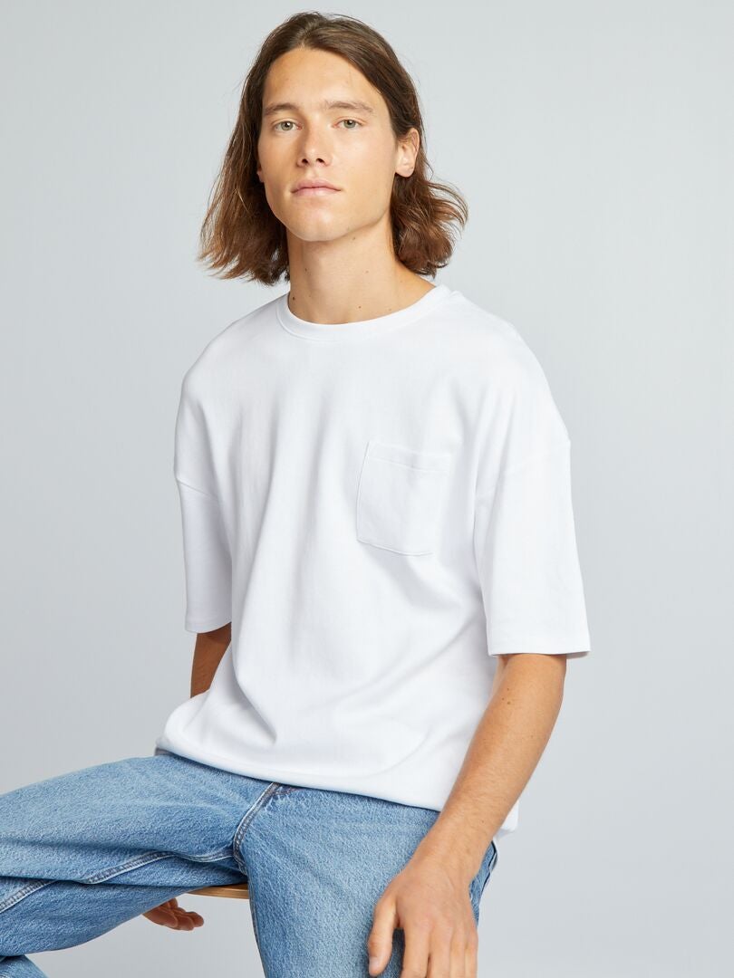Camiseta de cuello redondo - Blanca