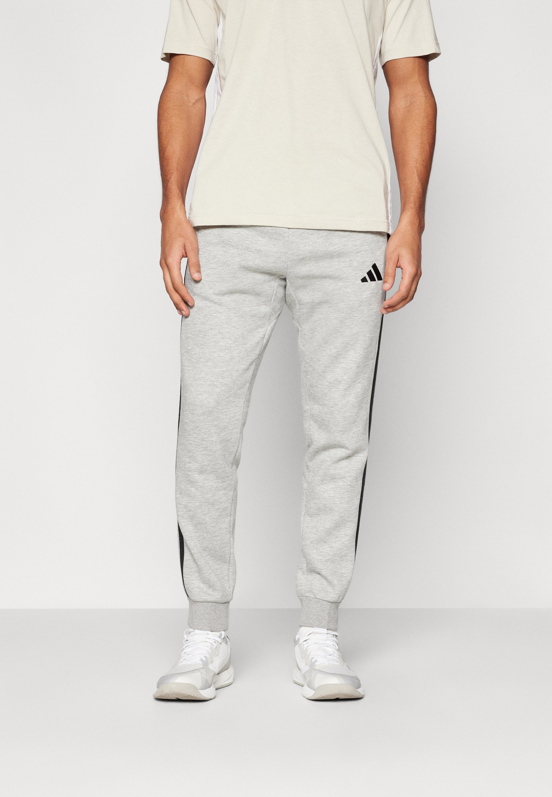 adidas Sportswear trainingsbroek - middengrijs gemêleerd/zwart