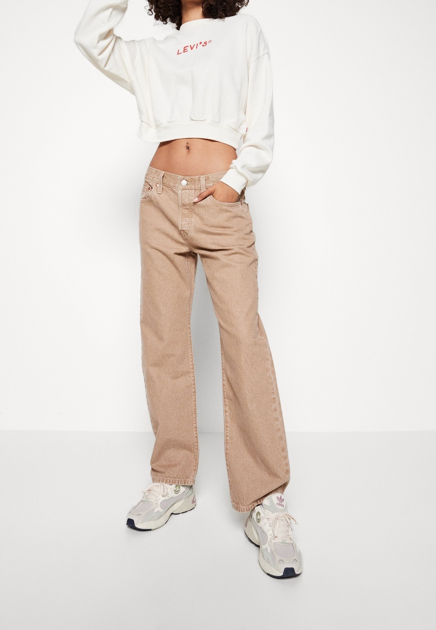 Levi's® jeans met rechte pijpen - bruin