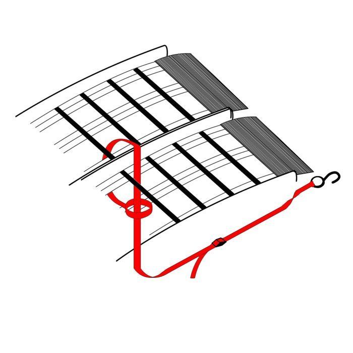 Set of 2 loading ramps, 228 cm, 1360 kg, folding aluminum, for motorcycles and ATVs.