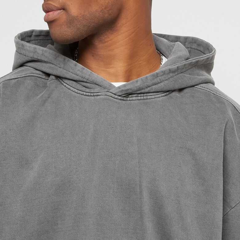 Zware badstof hoodie met geverfde details