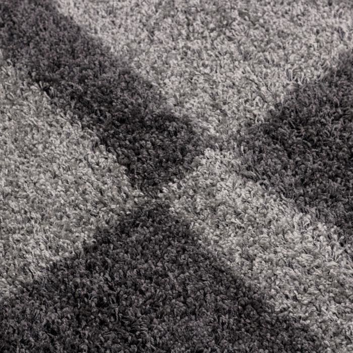 Tapis Shaggy Salon - CELINE - Gris - 120 x 170 cm  - 100% Polypropylène - SIMPEX