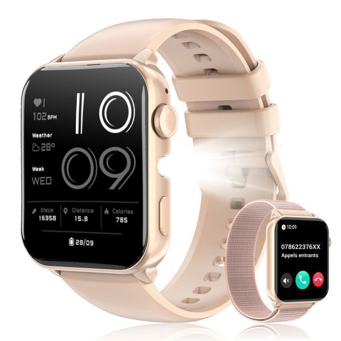 Blackview damessmartwatch met belfunctie, fitness- en activiteitentracker voor Android, iOS, Samsung, Xiaomi en iPhone