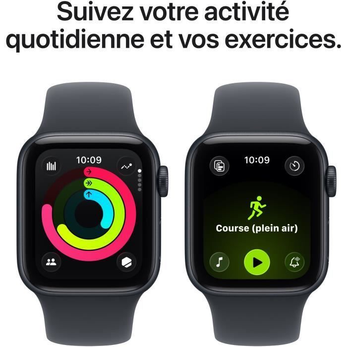 Apple Watch SE 3 GPS - 40mm - Boîtier Midnight Aluminium  - Bracelet Midnight Sport Band - M/L