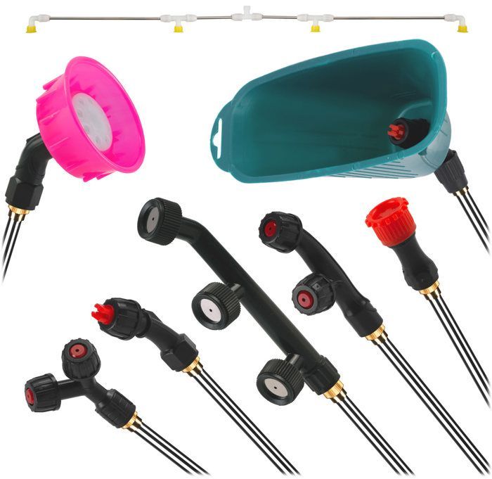 Pulverizador a batería - JANSHOP - Plonos PL-601 - 8 boquillas intercambiables - Depósito de PE resistente