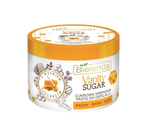 Bielenda Vanity Sugar cukrowa kremowa pasta do depilacji z woskiem pszczelim 100 g