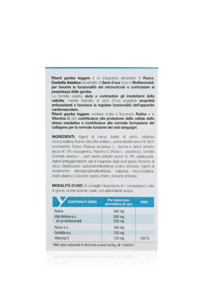 SYRIO Ritenil Piernas Ligeras 40 comprimidos con extractos vegetales
