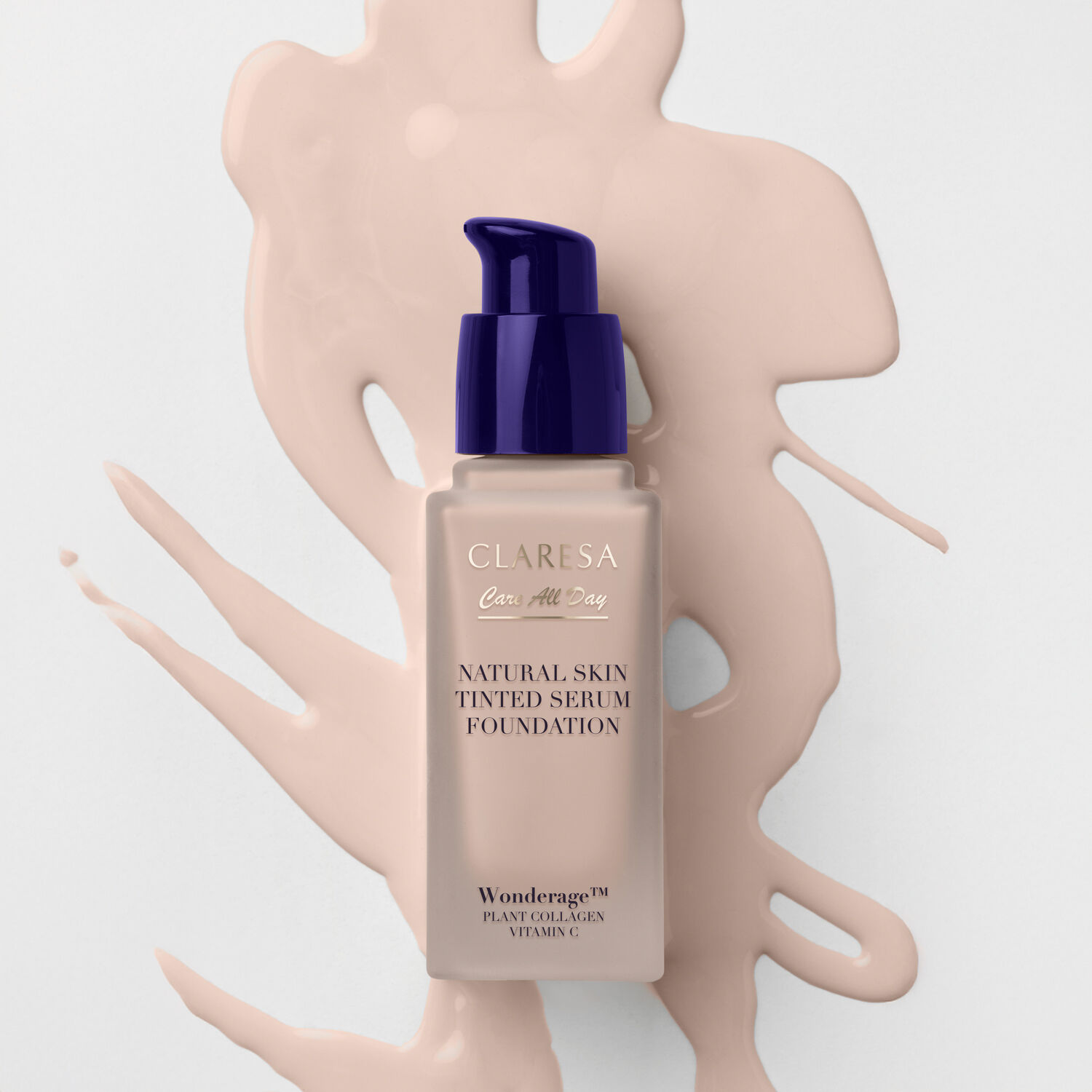 Claresa NATURLIG HUDFARVET SERUM FOUNDATION PLEJE HELE DAGEN