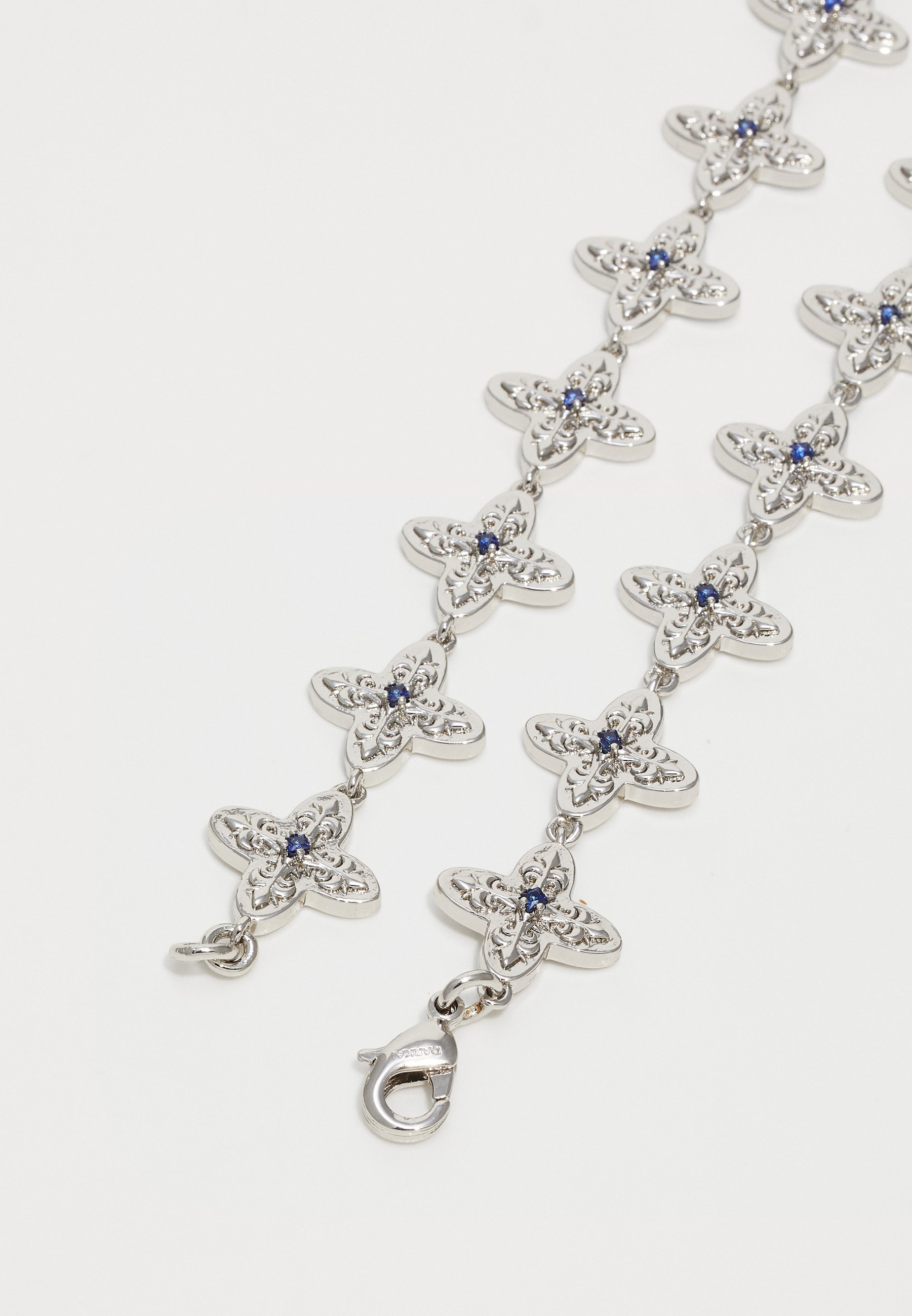 DARKAI GOTHIC CLOVER KETTING UNISEX - Ketting - wit/blauw