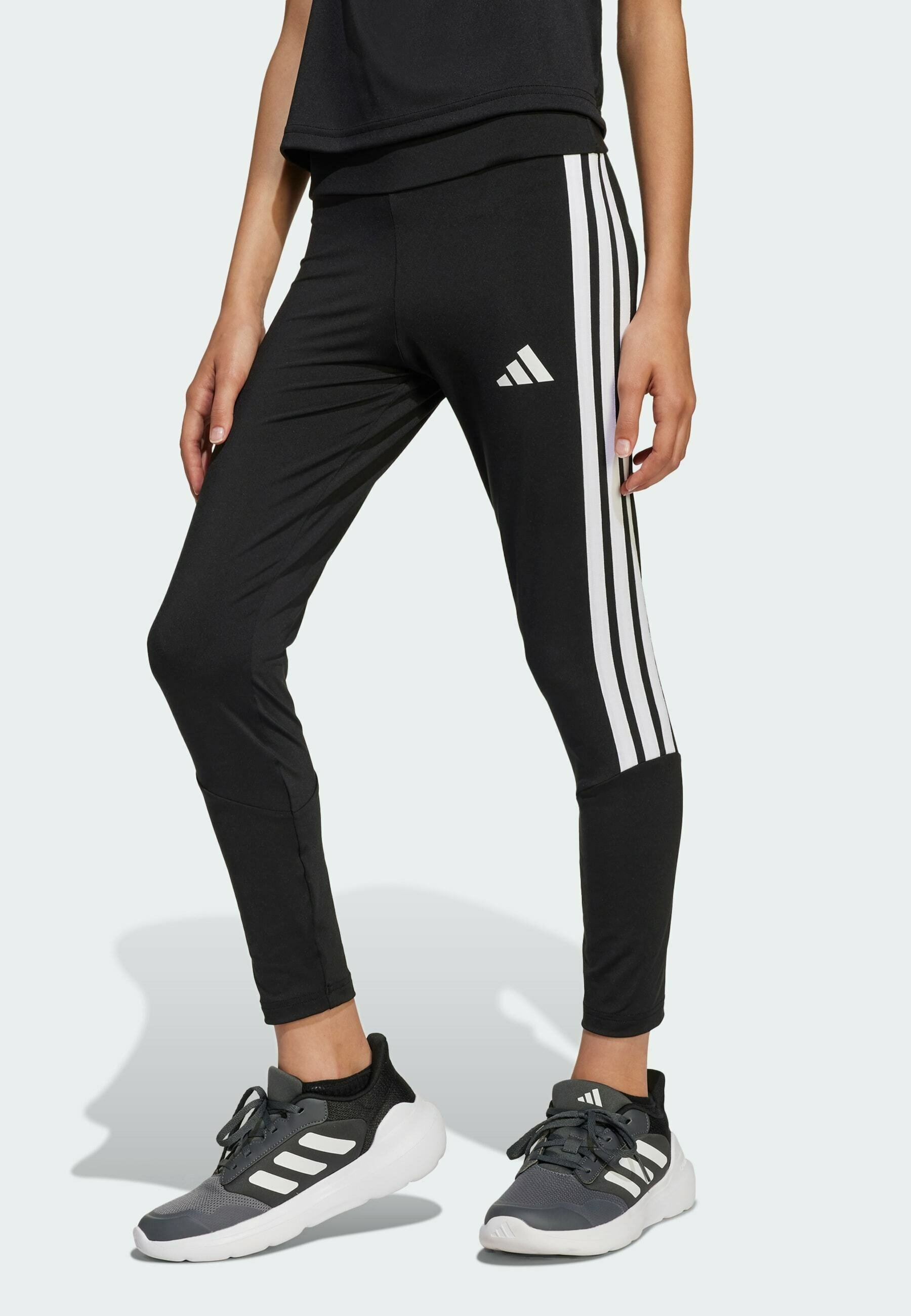 adidas Performance ESSENTIALS 3-STRIPES KIDS - Leggings - zwart wit