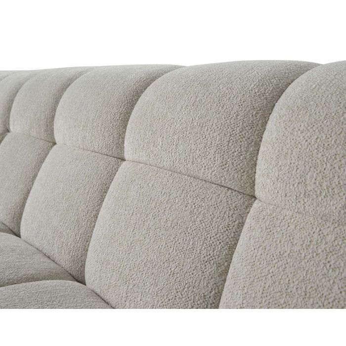 Ray - Sofá esquinero izquierdo - 4 plazas - Tejido texturizado - Beige