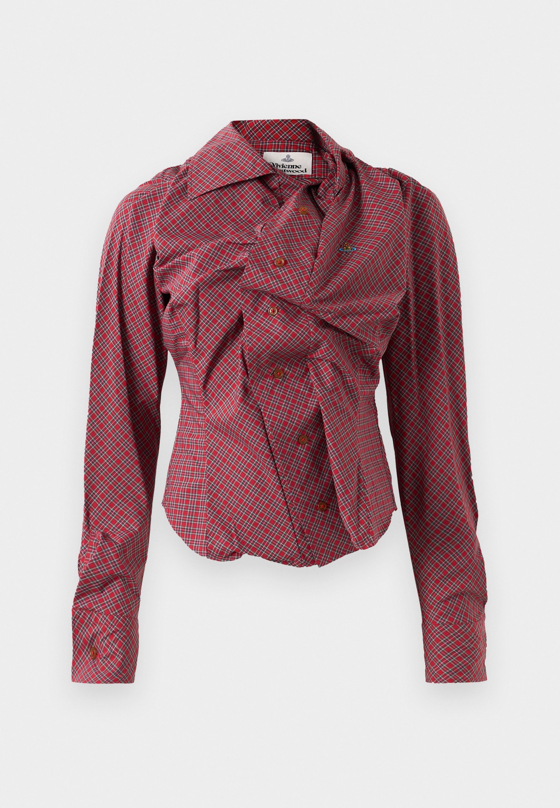 Vivienne Westwood DRUNKEN SHIRT - Bluzka zapinana na guziki - czerwona