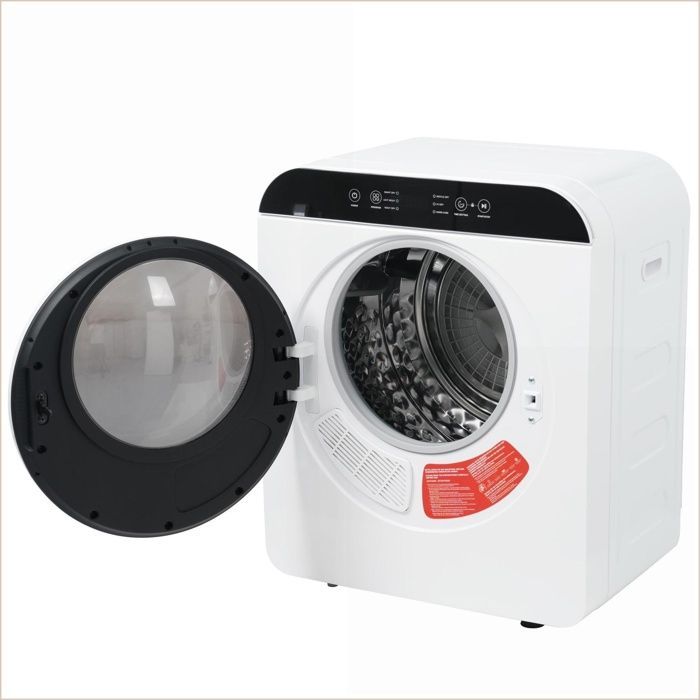 Compact tumble dryer - 3 kg (4.5 kg actual capacity) - 830 W - 6 programs - UV + HT sterilization - Wall-mounted