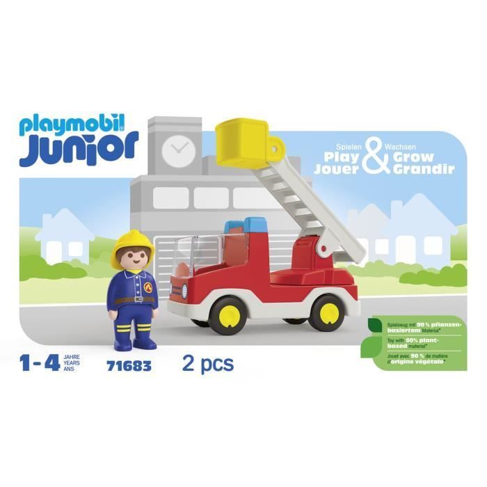 PLAYMOBIL Junior 71683 Fire Truck, Ages 12 months and up