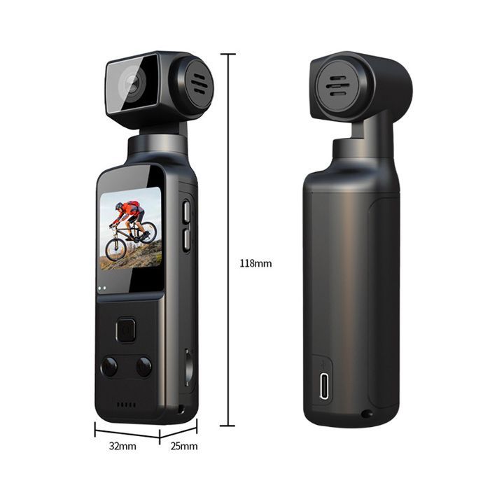 Caméra Sport 4K UHD - Lentille Rotative 270°, WiFi, Écran 1.3