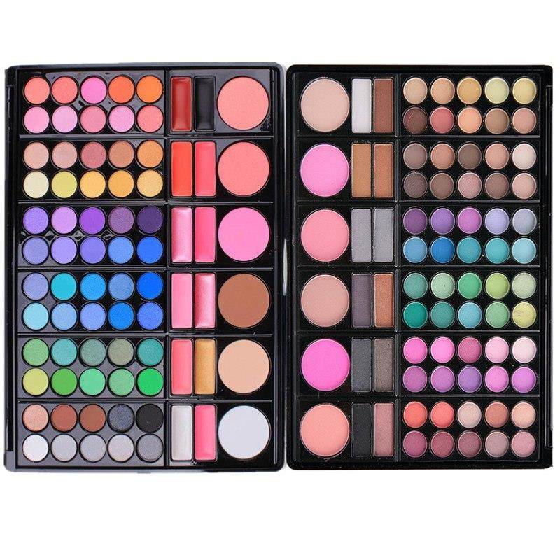 Oogschaduwpalet met 78 kleuren, matte glitteroogschaduw, diamantglans oogprimer, lichtgevende oogschaduw, smokey warme kleuren, make-up tool
