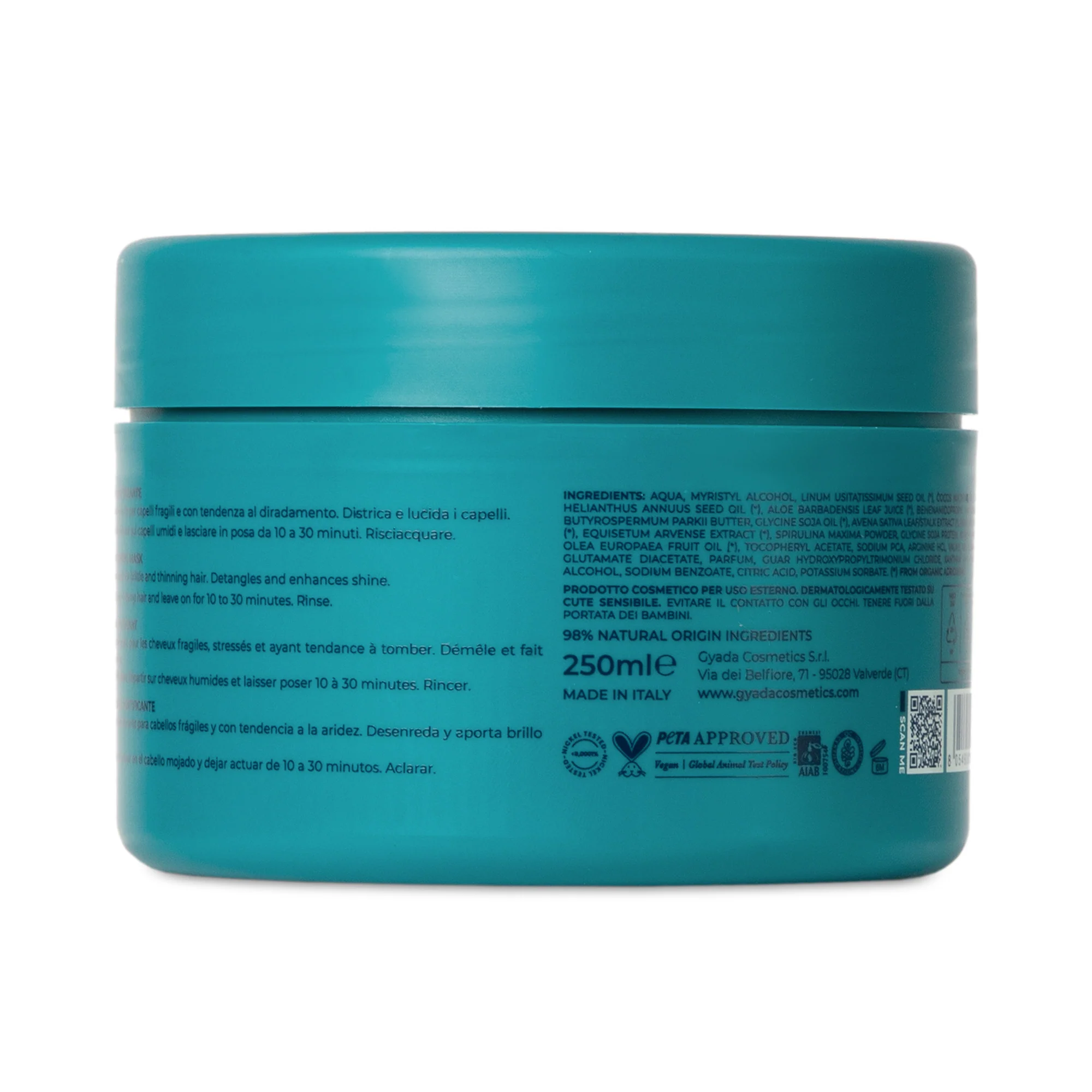 Spirulina Impacco Rinforzante - Pre-Shampoo, Maschera Rinforzante Capelli