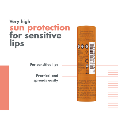 Avène Sun Care huulirasva herkille huulille SPF50 aurinkosuojapuikko herkille huulille 3 g