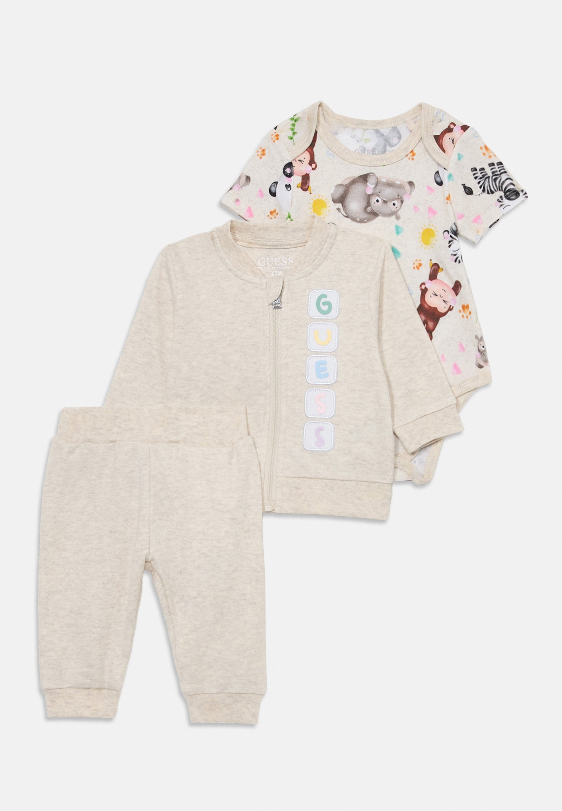 Guess BABY ACTIVE BROEKSET UNISEX - Body - licht havermout