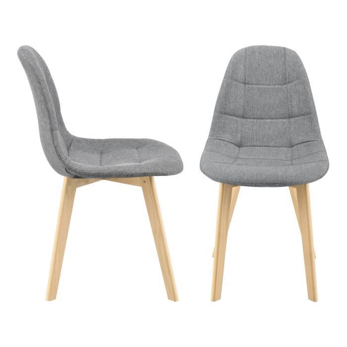 Set di 6 sedie da pranzo Kopparberg, 86 x 53 x 47 cm, grigio chiaro.
