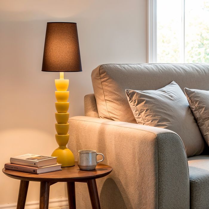 Darian Mustard Resin Table Lamp