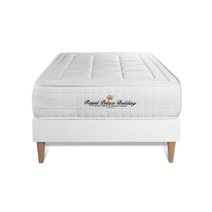 Mattress and bed base set - ROYAL PALACE BEDDING - Balmoral 90x200 cm - High-resilience foam - Firm